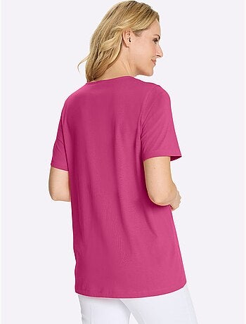 T-shirt Long Pur Coton - Taille Standard - Moda Vilona