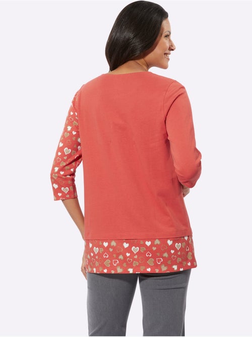 T-shirt Long Pur Coton - Taille Standard - Moda Vilona - Kiabi