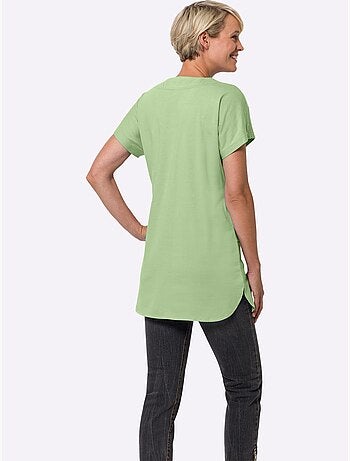 T-shirt Long Pur Coton - Taille Standard - Moda Vilona
