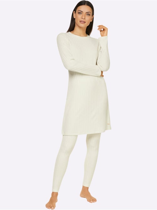 T-shirt Long Qualité Côtelée Confortable - Taille Standard - Witt - Kiabi