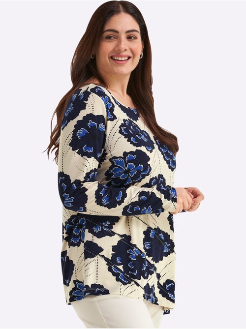 T-shirt Long Style Superposé - Taille Standard - Sheego - Kiabi