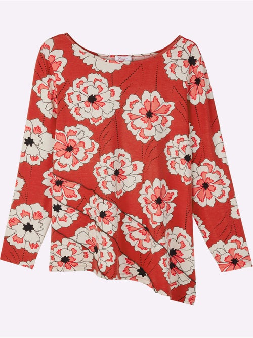 T-shirt Long Style Superposé - Taille Standard - Sheego - Kiabi