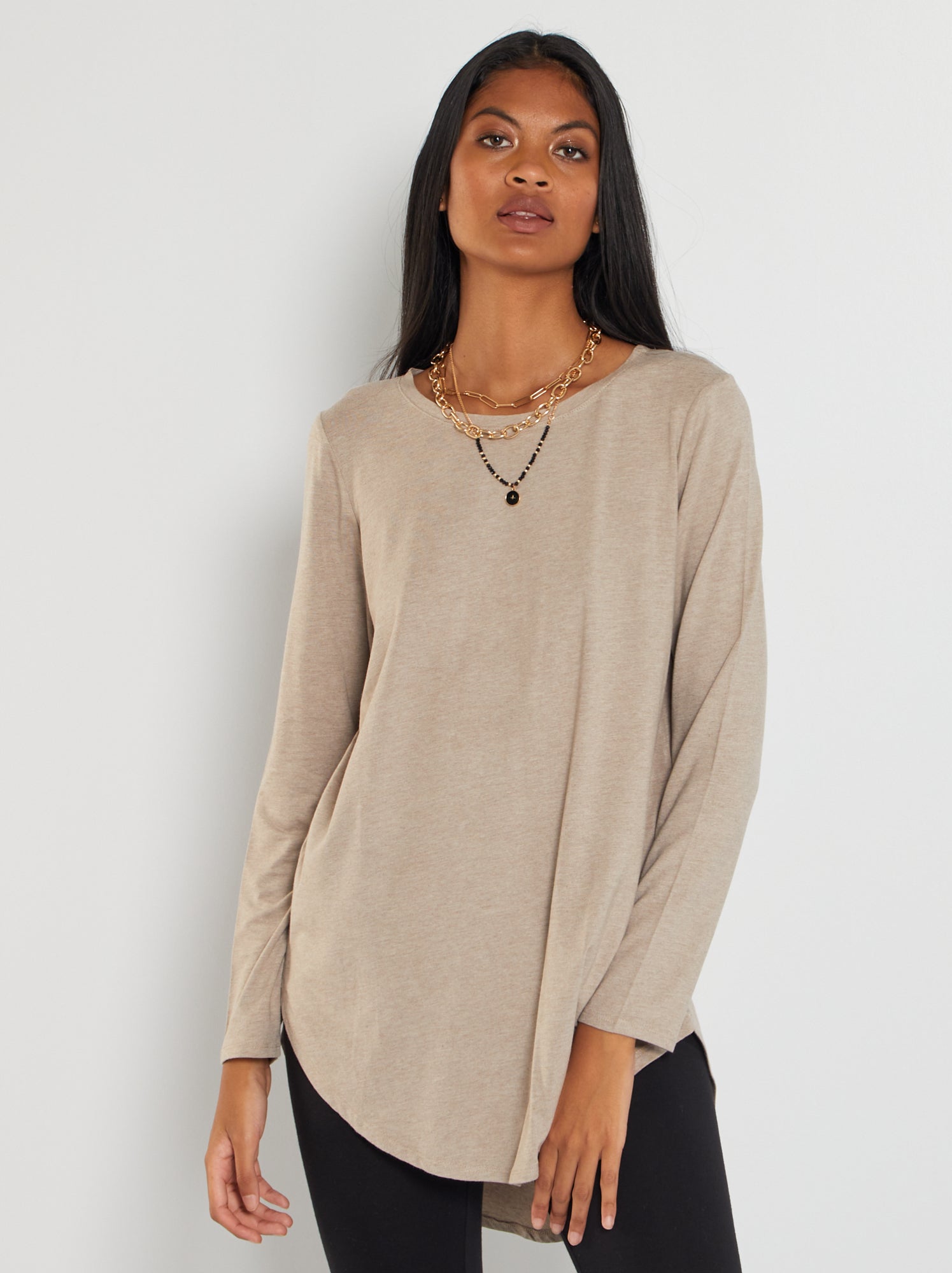 tee shirt long femme kiabi