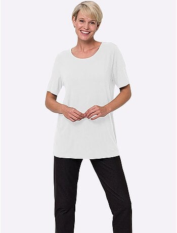 T-shirt Long Viscose Douce Et Fluide - Taille Standard - Moda Vilona