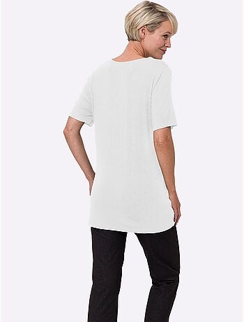 T-shirt Long Viscose Douce Et Fluide - Taille Standard - Moda Vilona