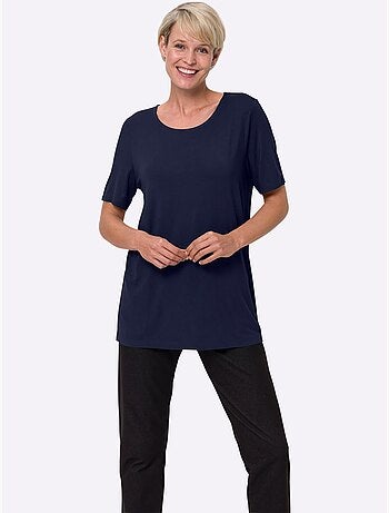 T-shirt Long Viscose Douce Et Fluide - Taille Standard - Moda Vilona