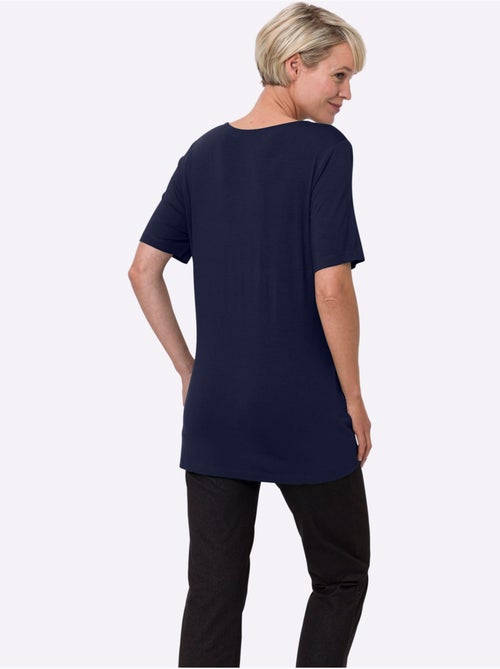 T-shirt Long Viscose Douce Et Fluide - Taille Standard - Moda Vilona - Kiabi