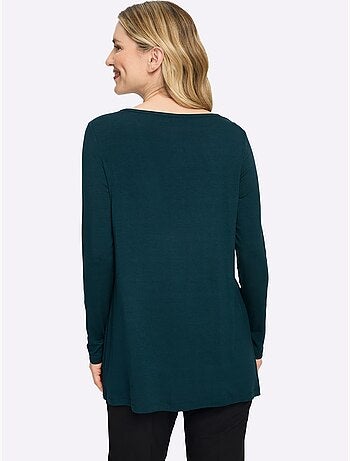 T-shirt Long Viscose Douce Et Fluide - Taille Standard - Moda Vilona