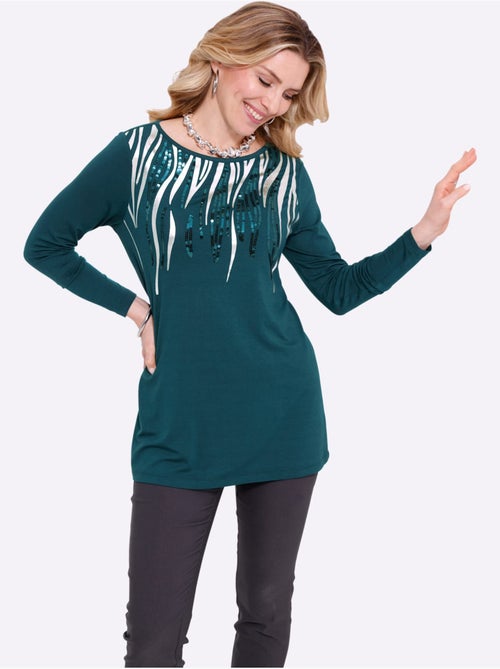T-shirt Long Viscose Douce Et Fluide - Taille Standard - Moda Vilona - Kiabi T-shirt Long Viscose Douce Et Fluide - Taille Standard - Moda Vilona - Kiabi