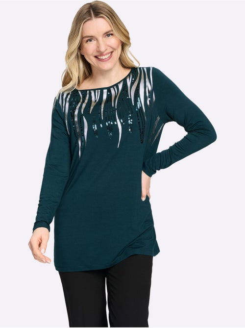T-shirt Long Viscose Douce Et Fluide - Taille Standard - Moda Vilona - Kiabi T-shirt Long Viscose Douce Et Fluide - Taille Standard - Moda Vilona - Kiabi