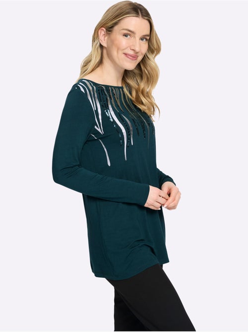 T-shirt Long Viscose Douce Et Fluide - Taille Standard - Moda Vilona - Kiabi T-shirt Long Viscose Douce Et Fluide - Taille Standard - Moda Vilona - Kiabi