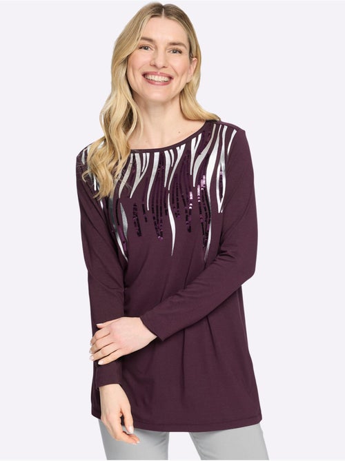 T-shirt Long Viscose Douce Et Fluide - Taille Standard - Moda Vilona - Kiabi T-shirt Long Viscose Douce Et Fluide - Taille Standard - Moda Vilona - Kiabi