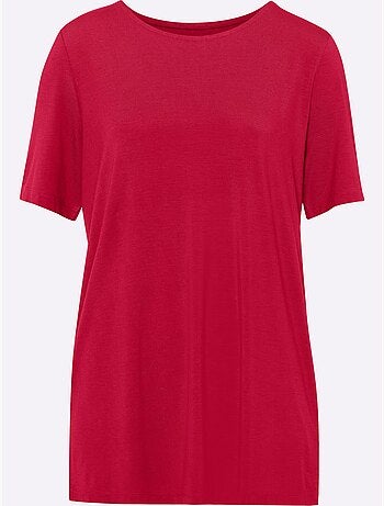 T-shirt Long Viscose Douce Et Fluide - Taille Standard - Moda Vilona