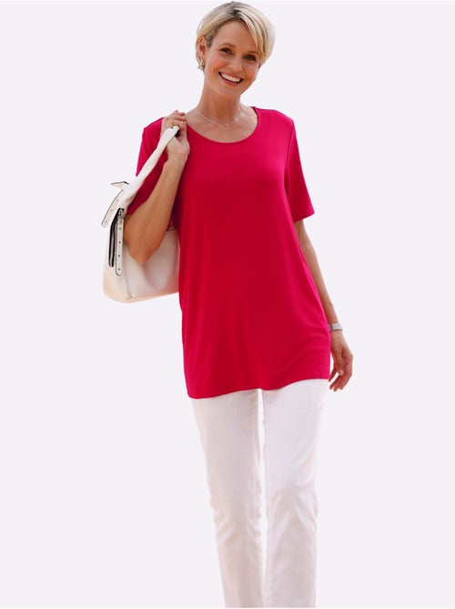 T-shirt Long Viscose Douce Et Fluide - Taille Standard - Moda Vilona - Kiabi