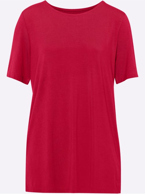 T-shirt Long Viscose Douce Et Fluide - Taille Standard - Moda Vilona - Kiabi
