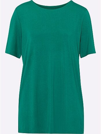 T-shirt Long Viscose Douce Et Fluide - Taille Standard - Moda Vilona