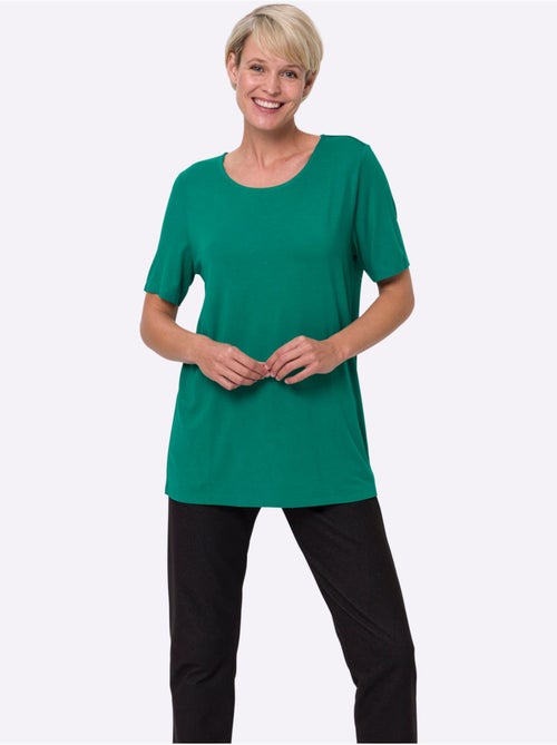 T-shirt Long Viscose Douce Et Fluide - Taille Standard - Moda Vilona - Kiabi T-shirt Long Viscose Douce Et Fluide - Taille Standard - Moda Vilona - Kiabi