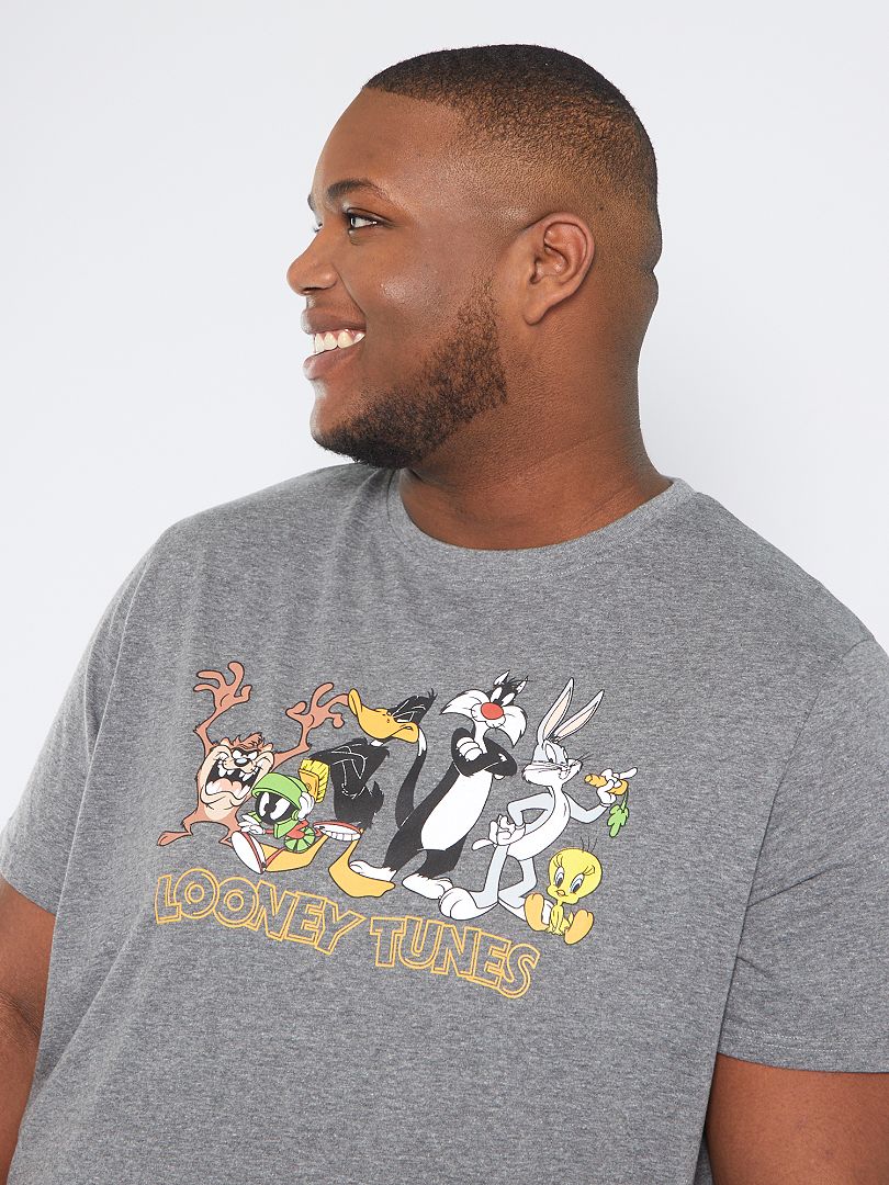 T-shirt 'Looney Tunes' gris chiné - Kiabi