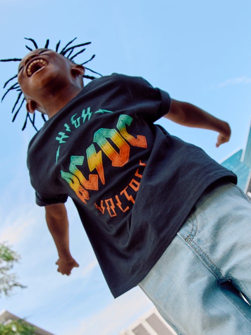 T-shirt loose à manches courtes 'ACDC' - Kiabi
