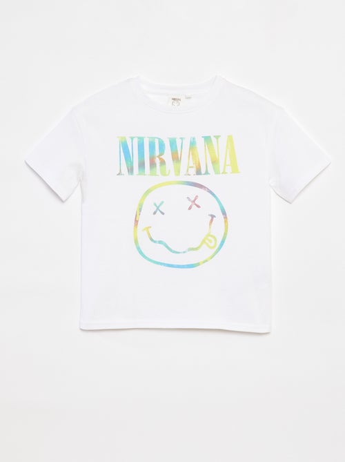 T-shirt loose à manches courtes 'Nirvana' - Kiabi