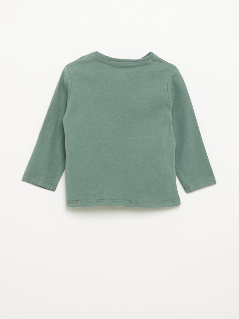 T-shirt loose à manches longues 'Disney' 'Stitch' Vert - Kiabi