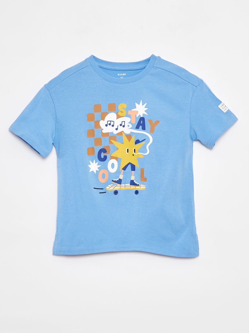 T-shirt loose avec animation - Grafik Edition Bleu - Kiabi