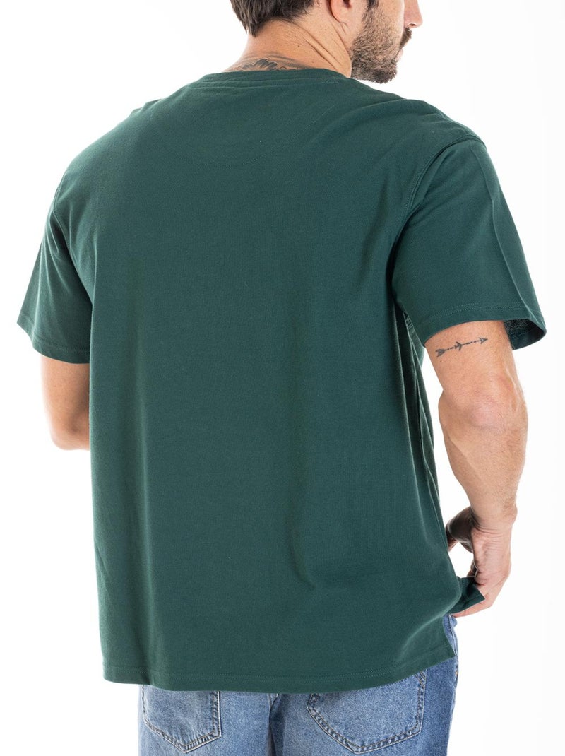 T-shirt loose coton piqué CHASE 'Rica Lewis' Vert - Kiabi