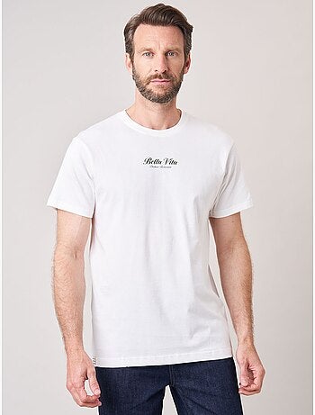 T-shirt loose homme en 100% coton imprimé pasta amore 'deeluxe'