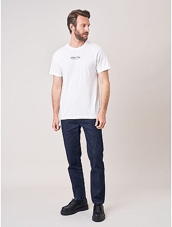 T-shirt loose homme en 100% coton imprimé pasta amore 'deeluxe'