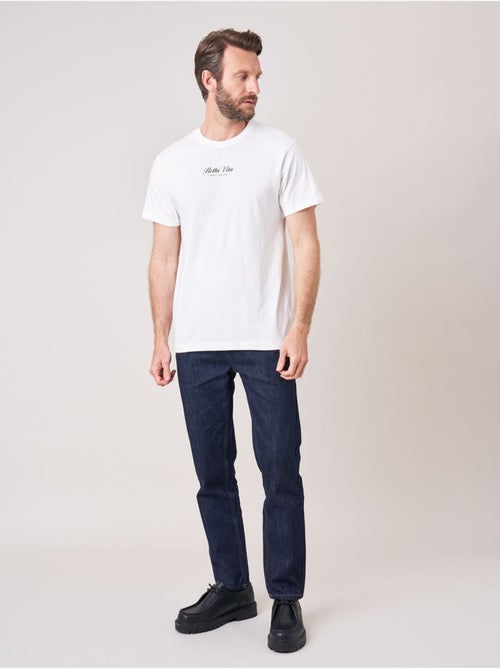 T-shirt loose homme en 100% coton imprimé pasta amore 'deeluxe' - Kiabi
