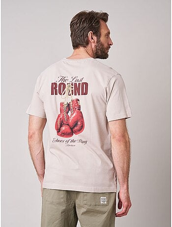 T-shirt loose homme imprimé dos gants de boxe 'deeluxe'