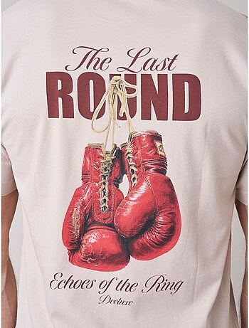 T-shirt loose homme imprimé dos gants de boxe 'deeluxe'