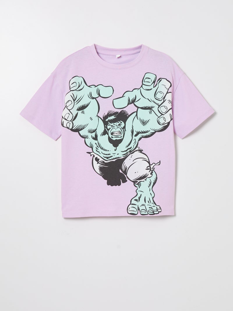 T-shirt loose 'Hulk' Violet - Kiabi