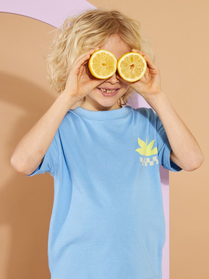 T-shirt loose imprimé - Grafik Edition Bleu clair - Kiabi