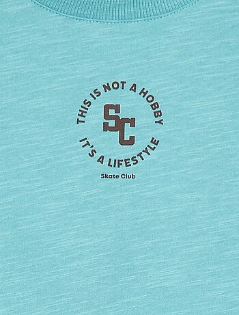 T-shirt loose imprimé skate