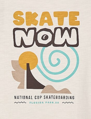 T-shirt loose imprimé skate