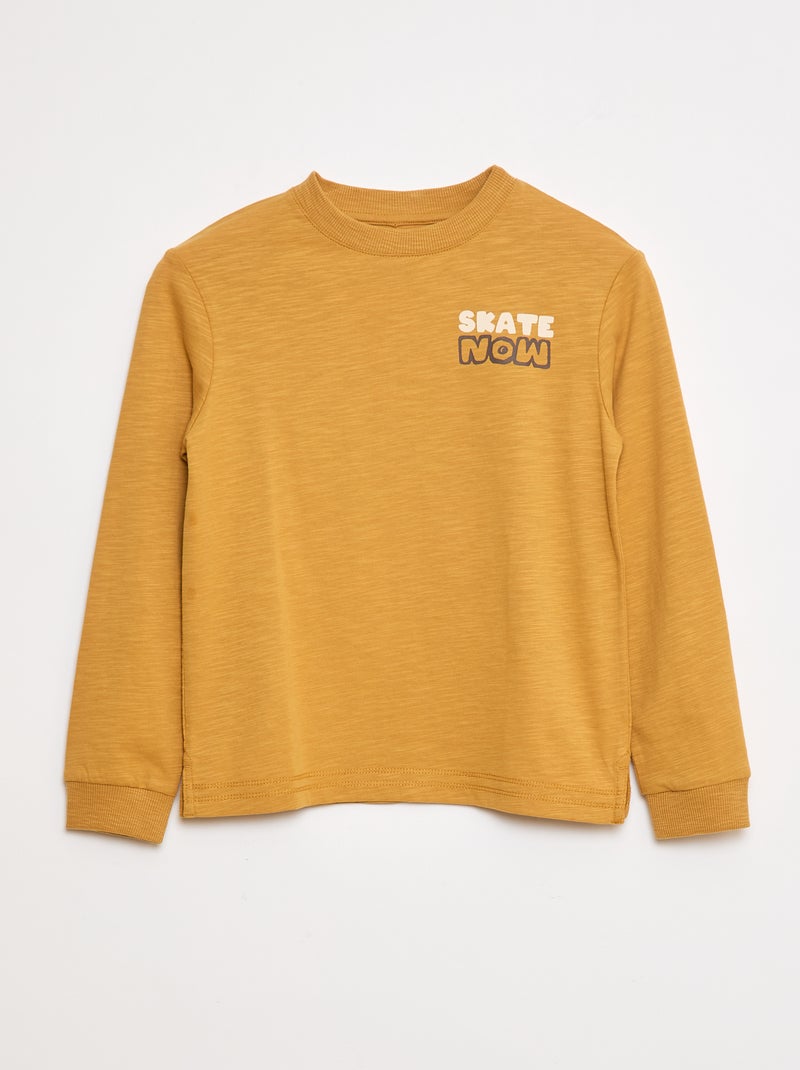 T-shirt loose imprimé skate Jaune - Kiabi