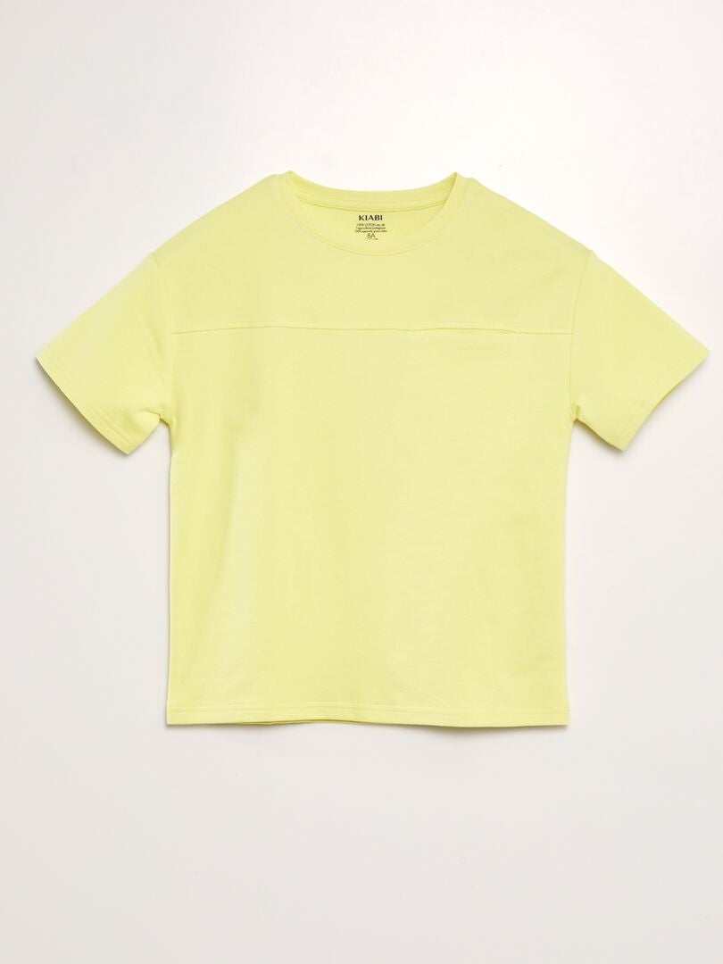 T-shirt loose jaune - Kiabi