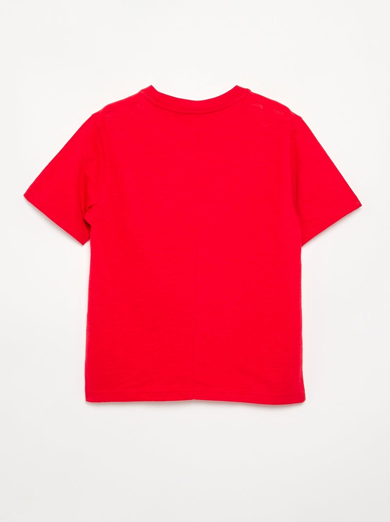 T-shirt loose Rouge - Kiabi