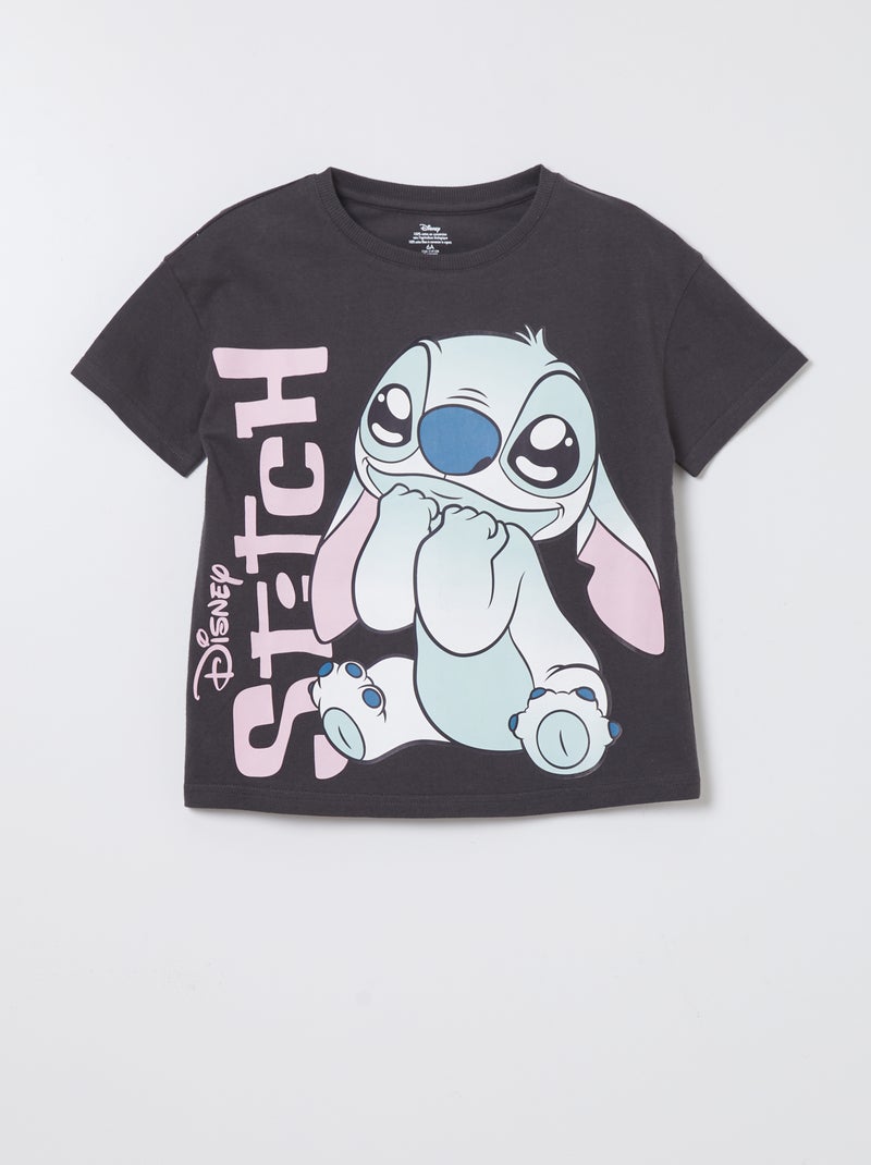 T-shirt loose 'Stitch' Noir - Kiabi
