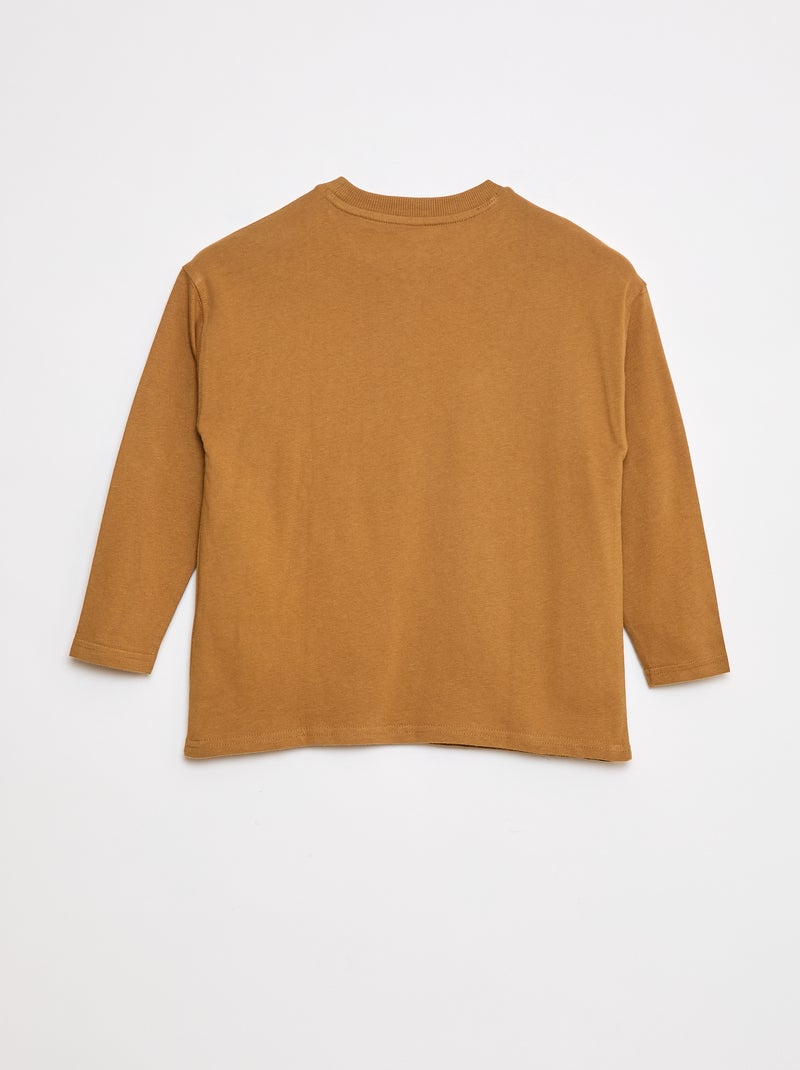 T-shirt loose uni Jaune - Kiabi