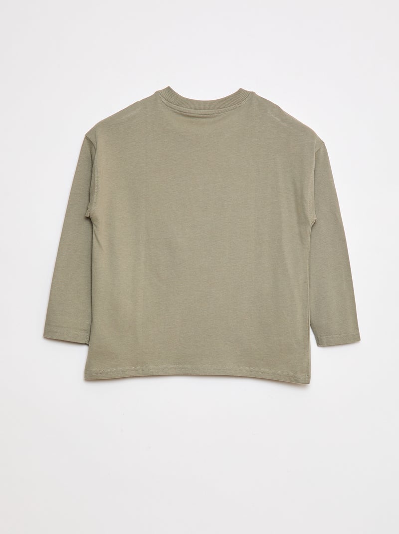 T-shirt loose uni Vert - Kiabi