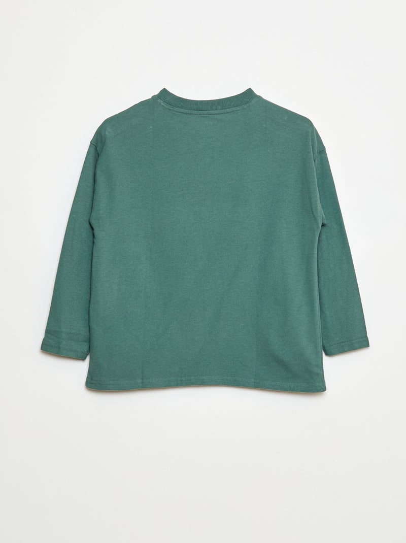 T-shirt loose uni Vert - Kiabi