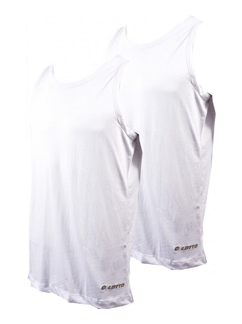 T Shirt LOTTO - Pack de 2 Blanc Argenté - Kiabi