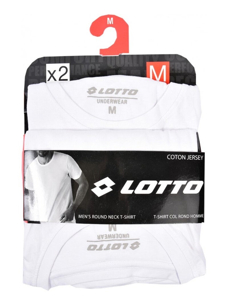T Shirt LOTTO - Pack de 2 Blanc Blanc - Kiabi