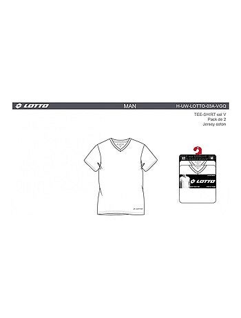 T Shirt LOTTO - Pack de 2