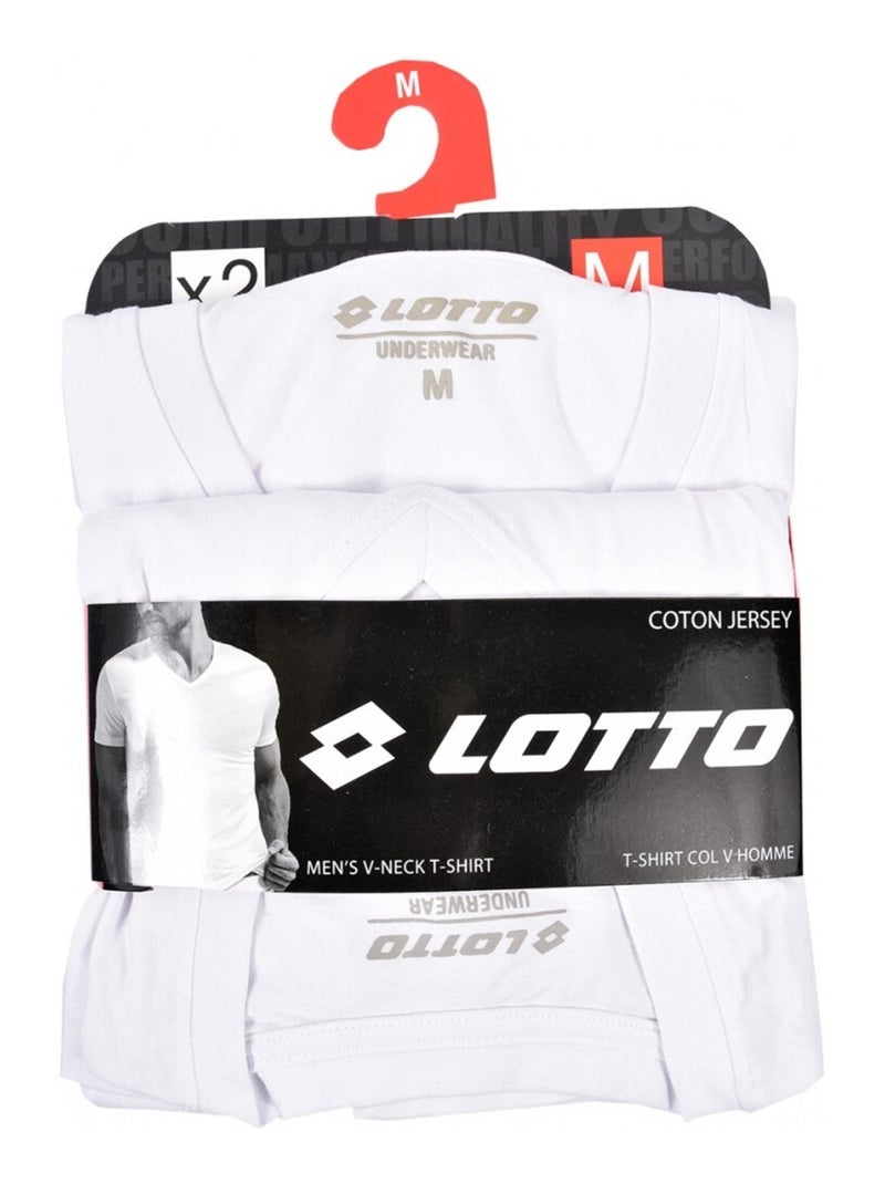 T Shirt LOTTO - Pack de 2 Blanc - Kiabi