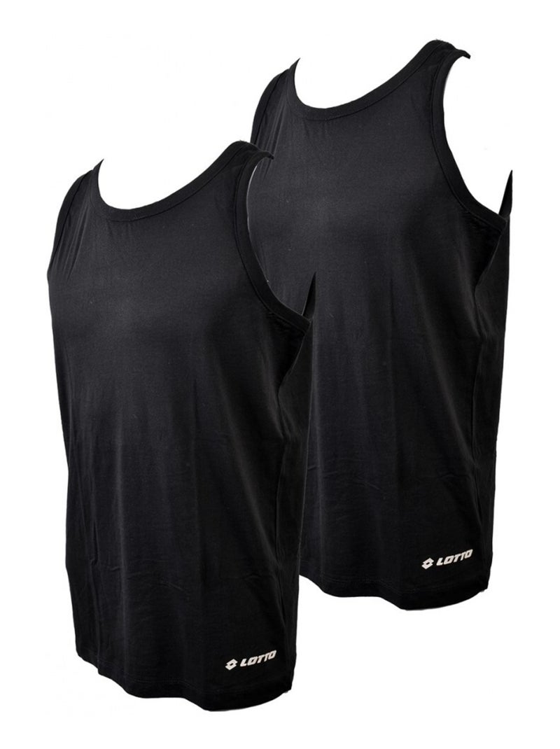 T Shirt LOTTO - Pack de 2 Noir - Kiabi