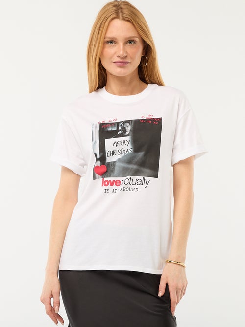 T-shirt 'Love Actually' à manches courtes - Kiabi