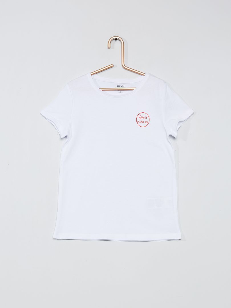 T-shirt  'love' blanc/love - Kiabi